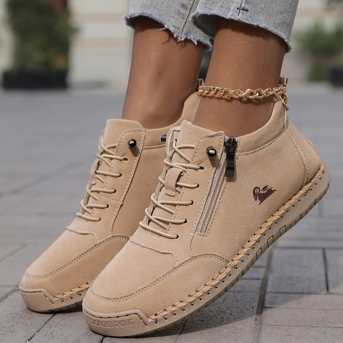 Zapatillas de Confort con Cremallera
