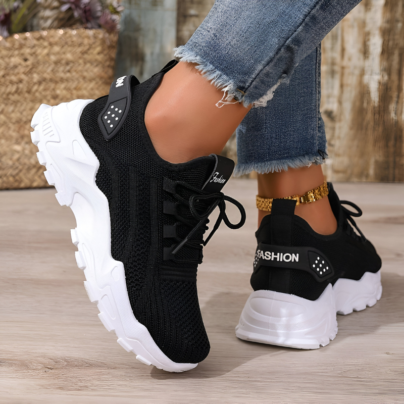 Zapatillas de Punto con Suela Gruesa