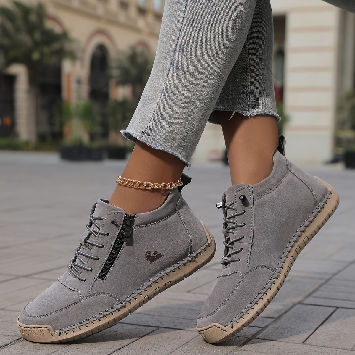 Zapatillas de Confort con Cremallera