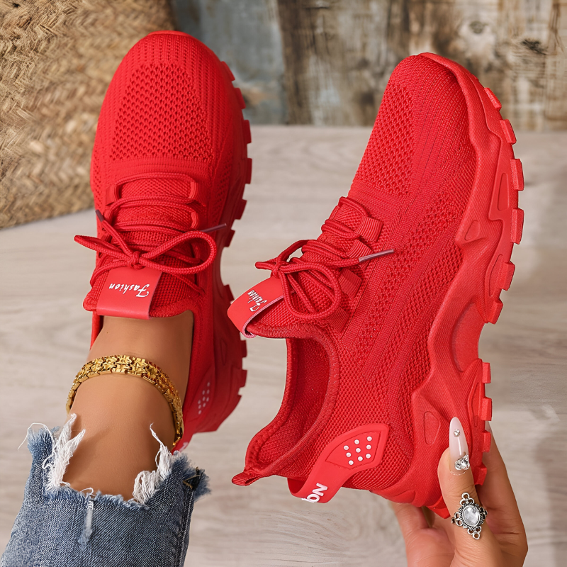 Zapatillas de Punto con Suela Gruesa