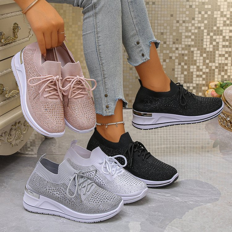 Zapatillas de Punto con Brillo