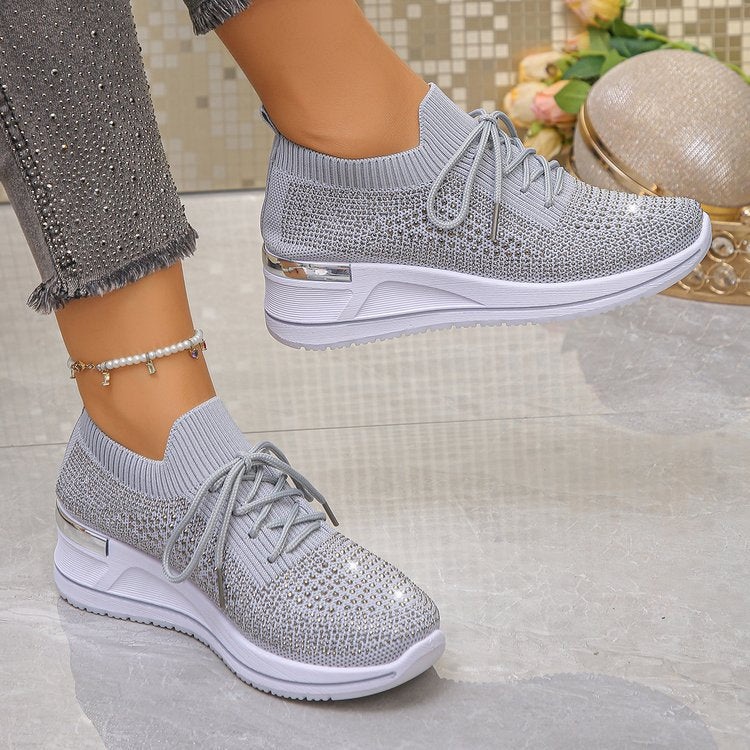 Zapatillas de Punto con Brillo