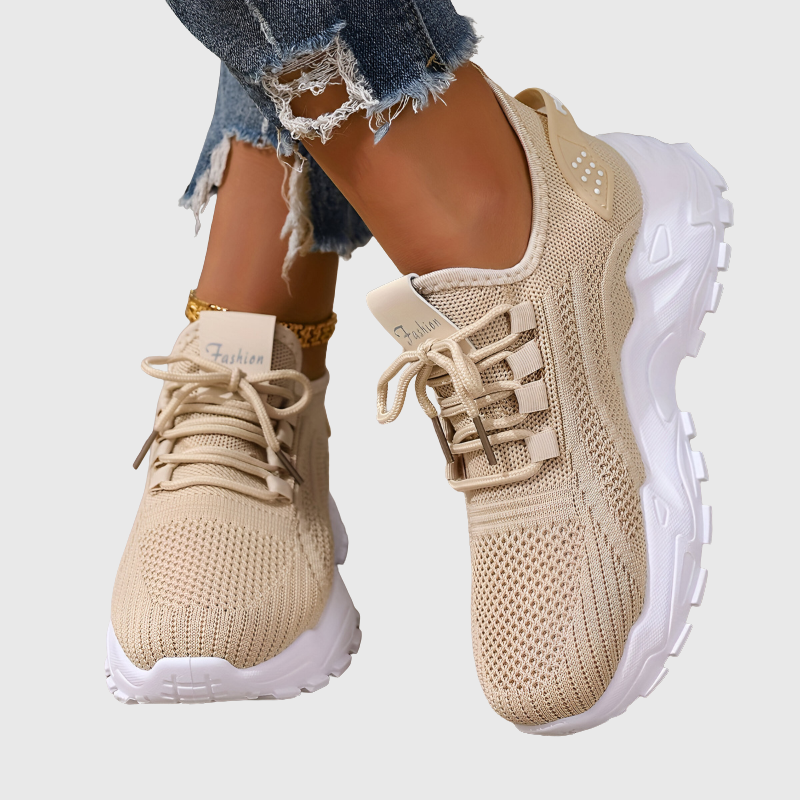 Zapatillas de Punto con Suela Gruesa