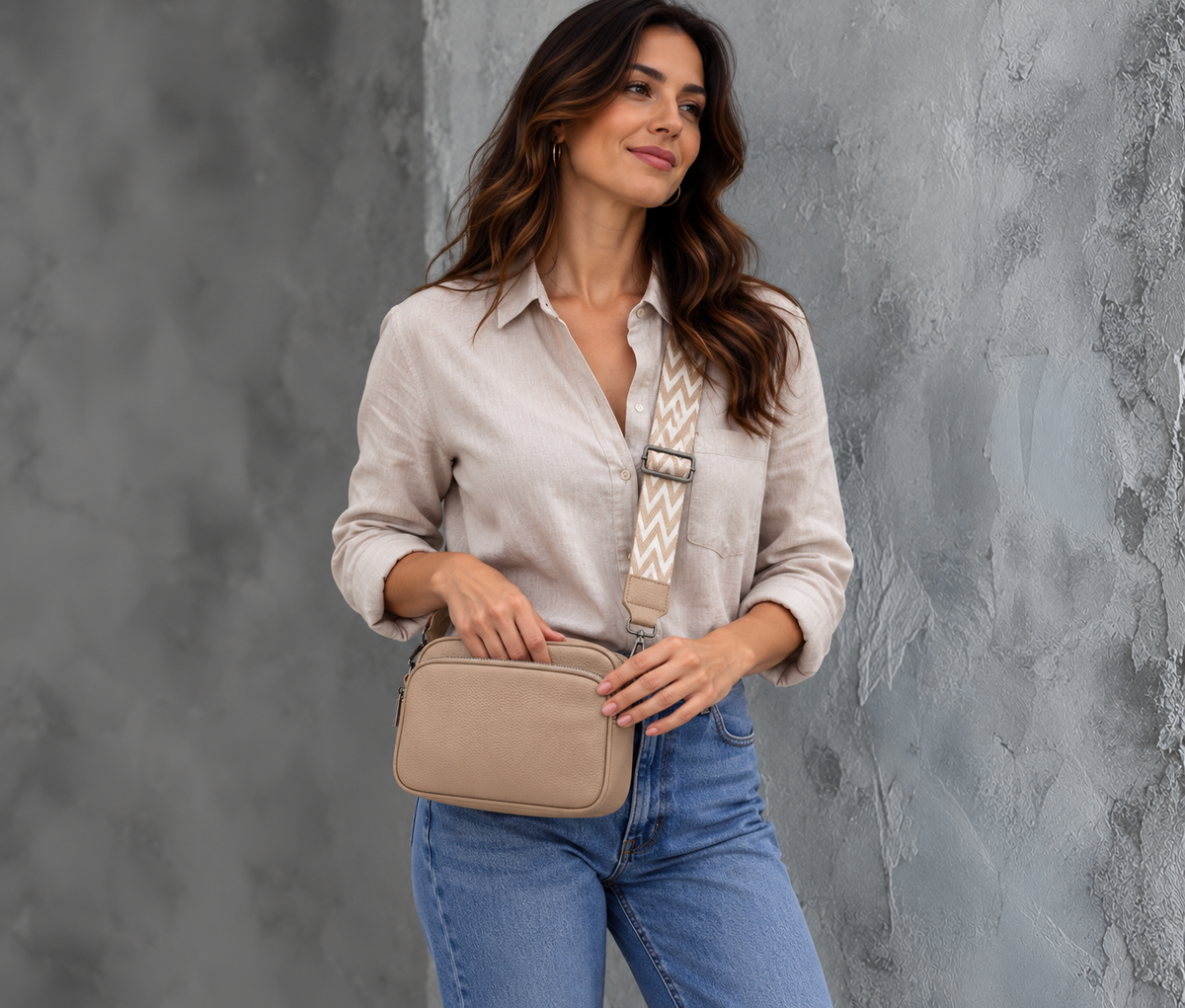 Bolso de Hombro - Beige