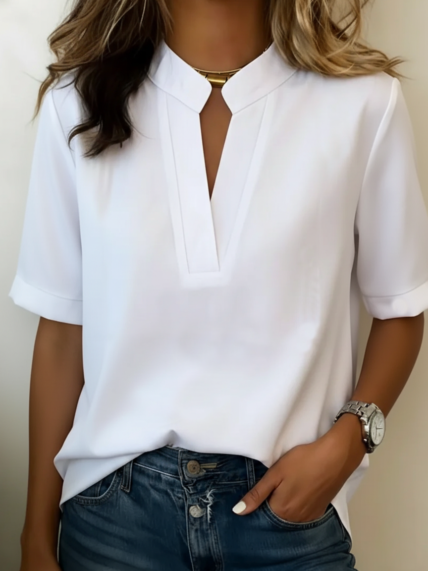 Blusa Elegante de Cuello Refinado